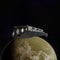 Light Spaceship Battle Cruiser Travelling Past a Green Planet