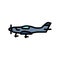 light sport airplane aircraft color icon vector illustration