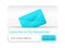 Light subscribe to newsletter website element with blue envelope