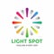 Light sunburst logo design - vector