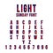 Light Sunday Font Vector Template Design Illustration