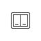 Light switch line icon