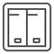 Light switch line icon. Electricity toggle vector illustration isolated on white. Electric turn on outline style design