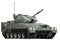 Light tank apc with arctic camouflage with fictional design - isolated object on white background. 3d illustration