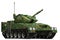 Light tank apc with summer camouflage with fictional design - isolated object on white background. 3d illustration