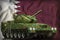 Light tank apc with summer camouflage on the Qatar national flag background. 3d Illustration