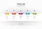 Light Timeline template with colorful tabs icons and description
