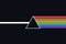 light to multiple colors through a prism