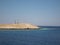 Light tower on a coral reef in the Red Sea