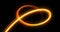 Light trail spiral, orange neon glowing wave swirl, energy flash spin trace effect. Abstract magic glow spiral line swirl trace,