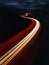 Light trails along motorway at night