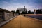 Light trails on the Arlington Memorial Bridge, in Washington, DC