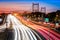 Light trails on I-278 near Triboro Bridge