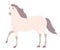 Light walking horse with a pink tint