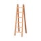 Light Wooden Step Folding Ladder Isolated Vector Illustration