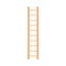 Light Wooden Step Ladder Standing Straight Vector Illustration