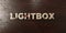 Lightbox - grungy wooden headline on Maple - 3D rendered royalty free stock image