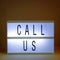 Lightbox with Powerful, Inspirational and Motivational Two Word Quote, Call Us