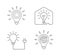 Lightbulb concept icon set