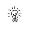 Lightbulb doodle icon