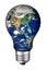 Lightbulb earth