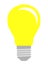 Lightbulb in flat style