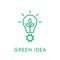 Lightbulb with a gear. Green idea concept. Environmental friendly technology.
