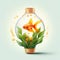 Lightbulb Goldfish Fish inside Bright Idea