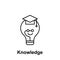 Lightbulb, graduated icon. Element of creative thinkin icon witn name. Thin line icon for website design and development, app