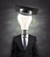 Lightbulb with graduation hat