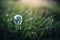 Lightbulb in Green Grass - Minimalist and Dreamy Close-Up Photo with Contrasting Colors and Detail - High Quality Image for