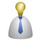 Lightbulb head businessman icon