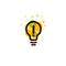 Lightbulb icon. Creative idea logo design concept. Bright colorful circles, bubbles vector art. Solution for inspiration