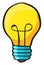 Lightbulb, illustration, vector