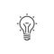 Lightbulb line icon, idea outline logo illustration, line