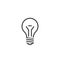 lightbulb line icon, lamp outline logo illustration, line