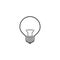Lightbulb line icon, lamp outline vector logo