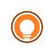 Lightbulb logo icon design template, simple lamp logo - Vector