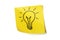 Lightbulb on sticky note