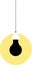 Lightbulb with yellow halo