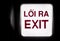 Lighted bilingual English / Vietnamese Exit sign.