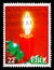 Lighted Candle and Holly, Christmas serie, circa 1985