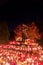 Lighted candles at monument to Victims of the East Golgotha at at All Saints` Day. Monument at Gdansk Lostowice cemetery.