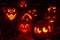 Lighted Halloween Pumpkins