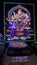 Lighted Hindu god& x27;s of Lord Shiva Parvathi and Children