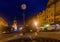 Lighted Victoriei Square and Orthodox Cathedral, Timisoara