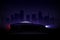 Lightened Car Night City Realistic