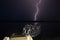 Lightening over the mangrove delta