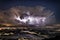 Lightening over the Province of Varese in a summer night