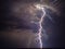 Lightening storm in night sky